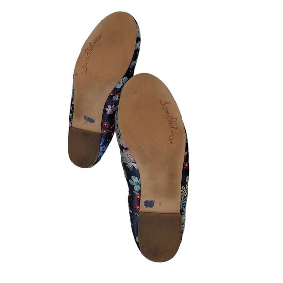 Sam Edelman 8M Blue Felicia Ballet Flats Floral Jacquard Satin Boho Evening - Picture 10 of 10